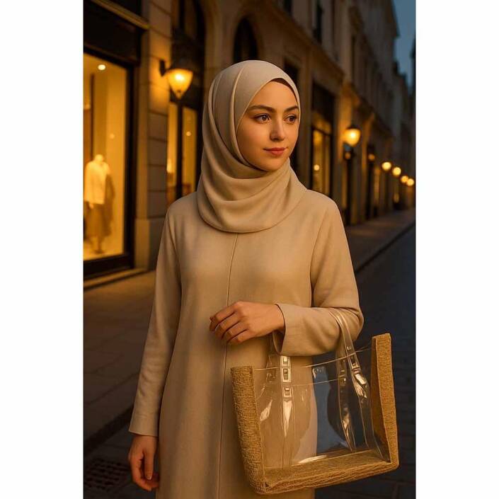 Şeffaf Çanta Kiti - Şeffaf Plaj Çantası 2 Parça - 3