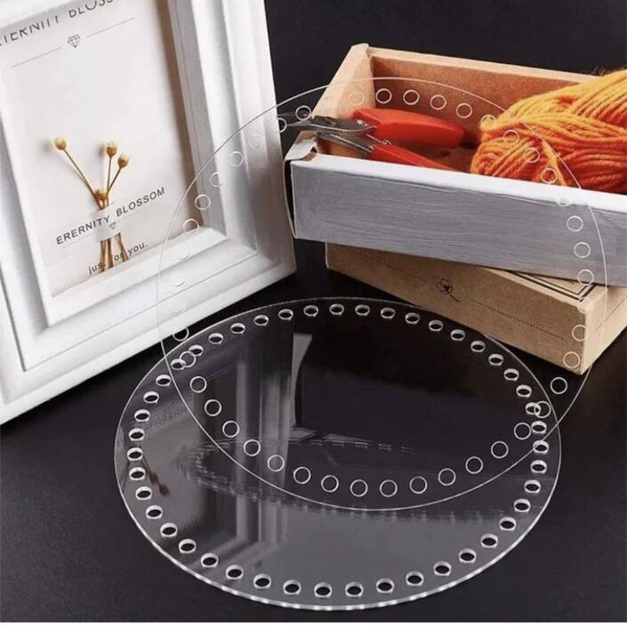 Şeffaf Çanta Plakası ( 2 Adet ) Yuvarlak 20x20 Cm - 2