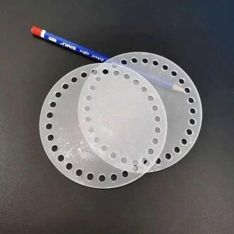 Şeffaf Çanta Plakası ( 2 Adet ) Yuvarlak 20x20 Cm - 7