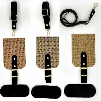 Simli Çanta Kapağı Seti Siyah Tokalı - Orivyum