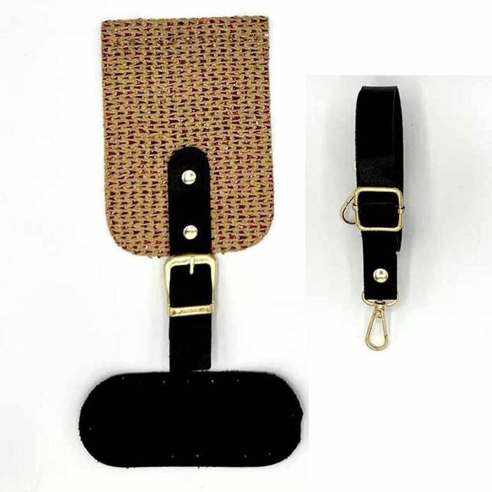 Simli Çanta Kapağı Seti Siyah Tokalı - 2