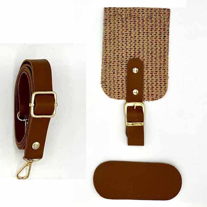 Simli Çanta Kapağı Seti Taba Tokalı - 2