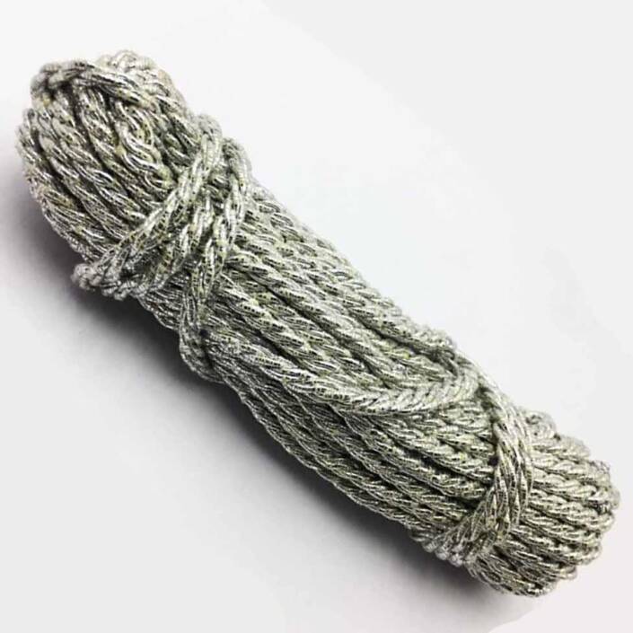 Simli Kordon İpi ( 10 Metre ) Gümüş - 1
