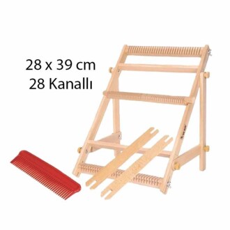 Şirin Kasnak Ayaklı Omurgalı Eğitim 28 Kanallı Dokuma Tezgahı 425-A - Orivyum