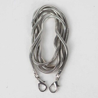 Solucan Model Kancalı Çanta Zinciri Gümüş - Orivyum