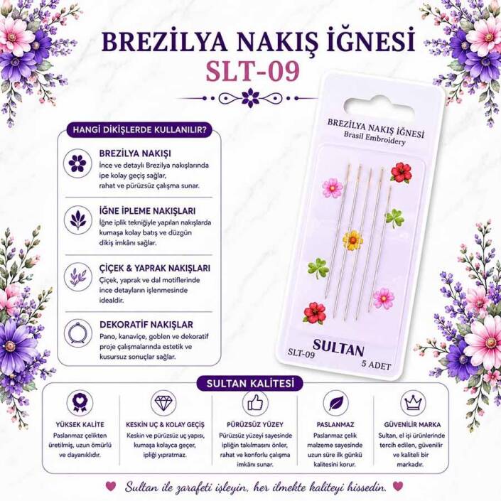 Sultan Brezilya Nakış İğnesi SLT-9 - 1