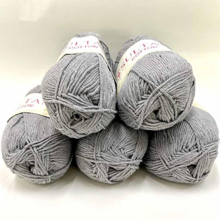 Sultan Cotton Amigurumi İpi Açık Gri ( 5 Adet ) - 1