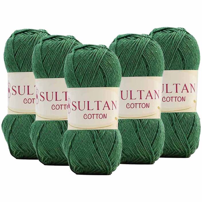 ( 5 Adet ) Sultan Cotton Amigurumi İpi No:28 Benetton Yeşil - 1