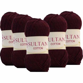 ( 5 Adet ) Sultan Cotton Amigurumi İpi No:26 Bordo - Sultan