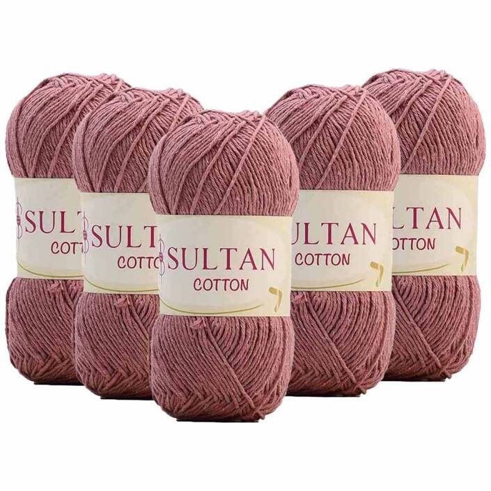 ( 5 Adet ) Sultan Cotton Amigurumi İpi No:09 Gül Kurusu - 1