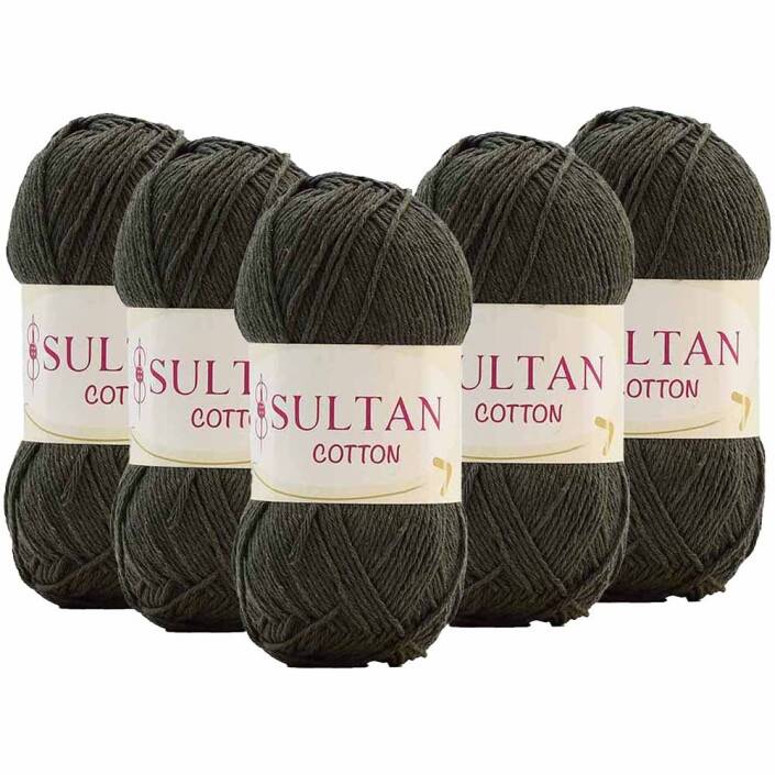 ( 5 Adet ) Sultan Cotton Amigurumi İpi No:30 Haki Yeşil - 1