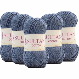 ( 5 Adet ) Sultan Cotton Amigurumi İpi No:18 Kot Mavi - Sultan