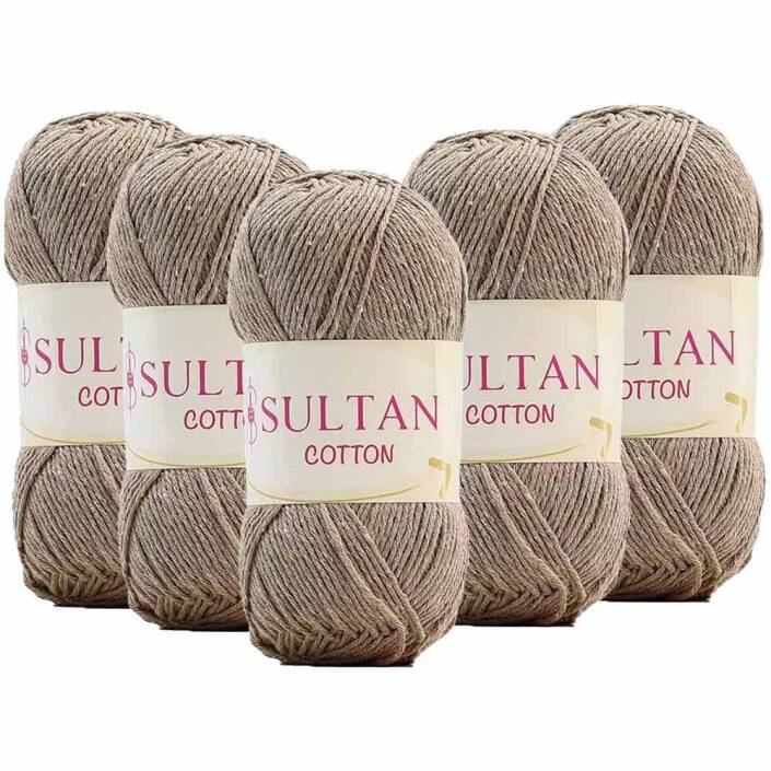 ( 5 Adet ) Sultan Cotton Amigurumi İpi No:04 Koyu Bej - 1