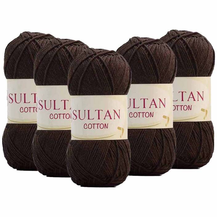 ( 5 Adet ) Sultan Cotton Amigurumi İpi No:31 Koyu Kahve - 1