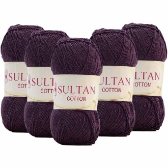 ( 5 Adet ) Sultan Cotton Amigurumi İpi No:13 Mürdüm - Sultan