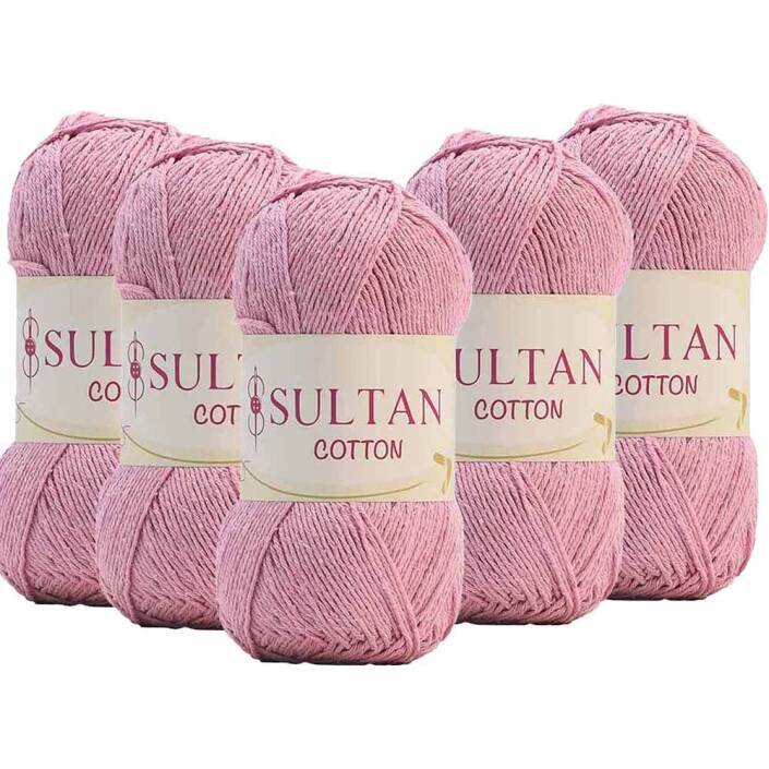 ( 5 Adet ) Sultan Cotton Amigurumi İpi No:08 Şeker Pembe - 1