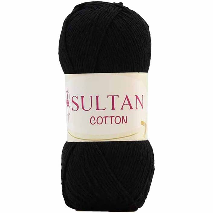 Sultan Cotton Amigurumi İpi No:32 Siyah ( 100 Gr ) - 1