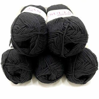 Sultan Cotton Amigurumi İpi Siyah ( 5 Adet ) - Orivyum