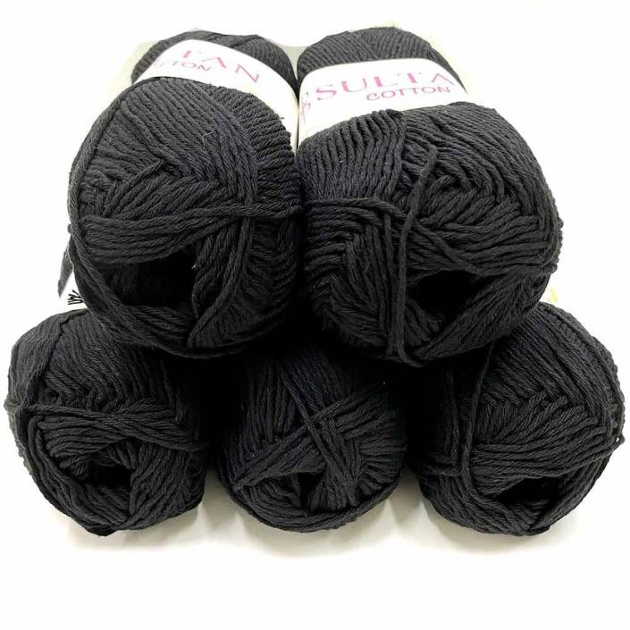 Sultan Cotton Amigurumi İpi Siyah ( 5 Adet ) - 1