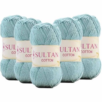 ( 5 Adet ) Sultan Cotton Amigurumi İpi No:14 Su Yeşili - Sultan