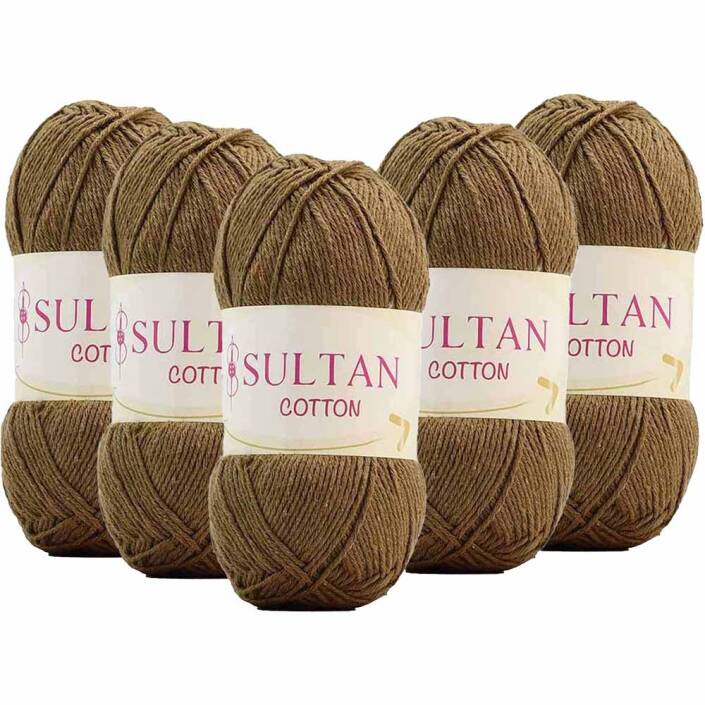 ( 5 Adet ) Sultan Cotton Amigurumi İpi No:22 Sütlü Kahve - 1