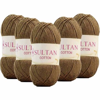 ( 5 Adet ) Sultan Cotton Amigurumi İpi No:22 Sütlü Kahve - Sultan