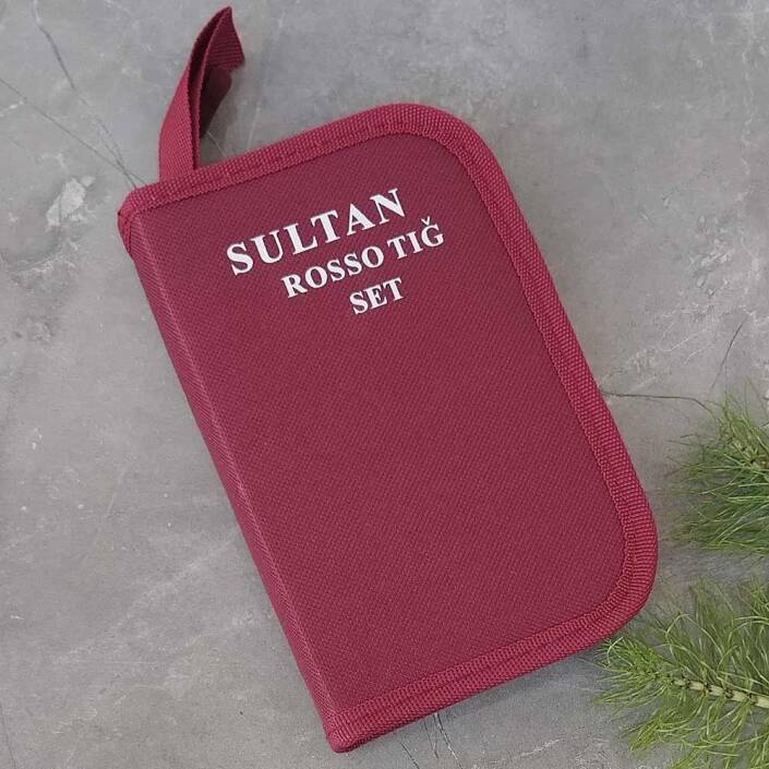 Sultan Cüzdanlı Kırmızı Rosso Tığ Seti ( 9 Tığ Ve Makas ) - 2