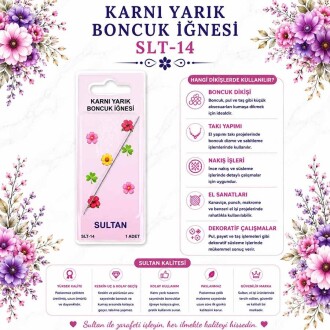 Sultan Karnı Yarık Boncuk İğnesi SLT-14 - Sultan