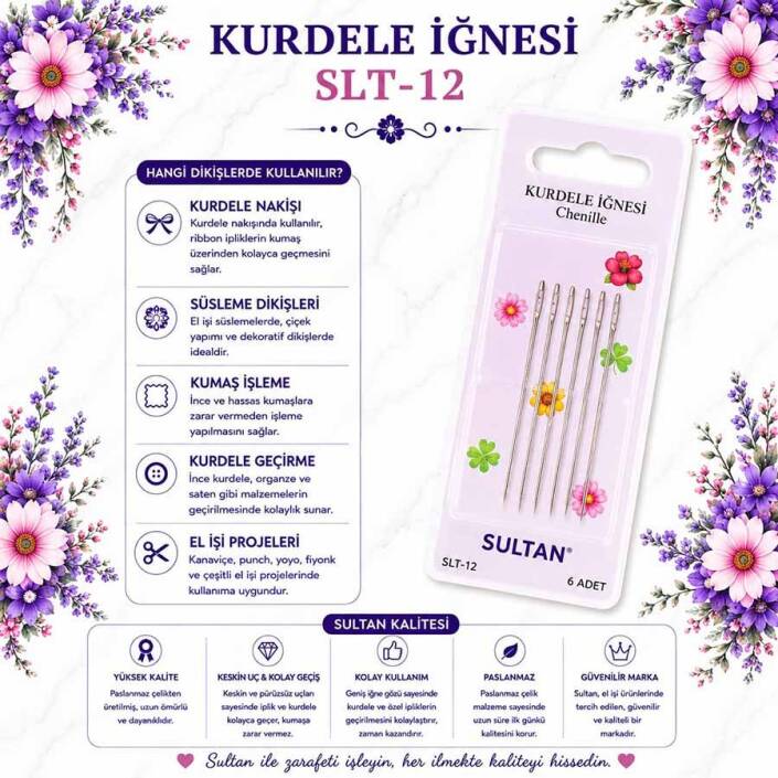 Sultan Kurdele İğnesi SLT-12 - 1