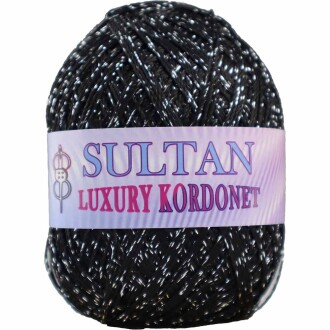 Sultan Luxury Kordonet 101 Siyaha Gümüş Sim - Sultan