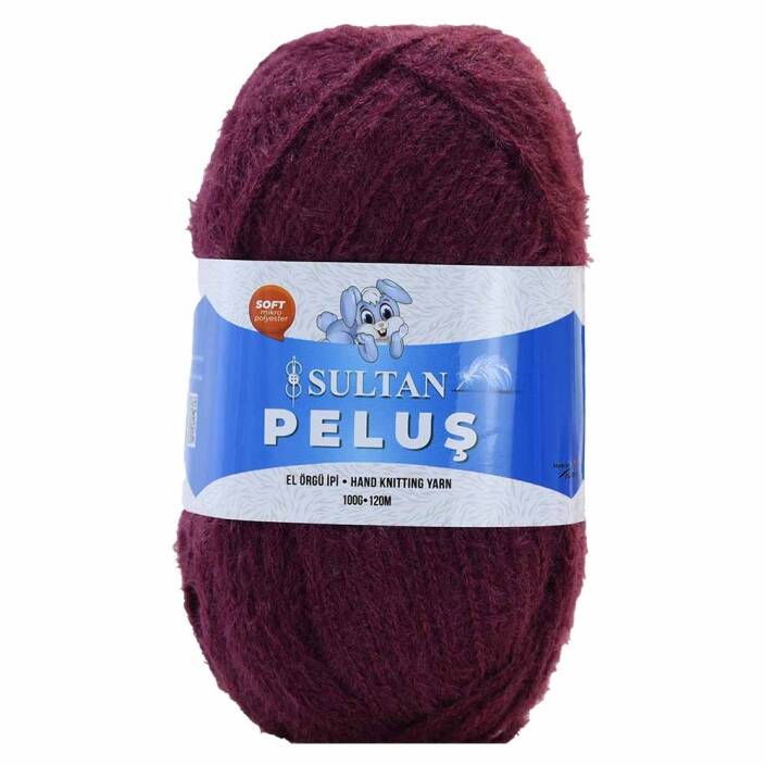 Sultan Peluş Kürk İp 2280 Bordo ( 100 Gram ) - 1