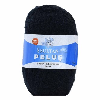 Sultan Peluş Kürk İp 2290 Siyah ( 100 Gram ) - SULTAN