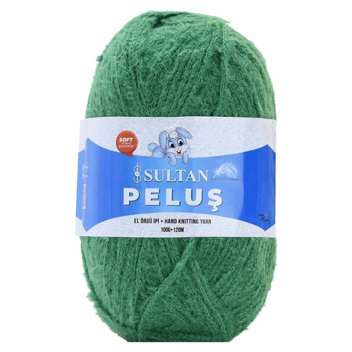 Sultan Peluş Kürki İp 2298 Benetten Yeşil ( 100 Gram ) - 1