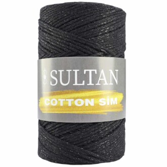 Sultan Simli Pamuk Makrome ( Cotton Sim ) 532 Siyah - 1