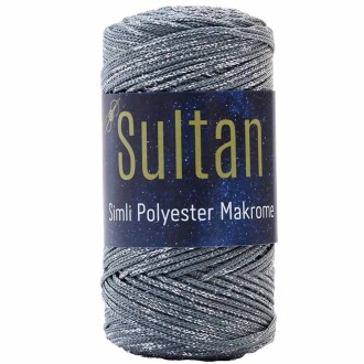 Sultan Simli Polyester Makrome NO:3 ( 100 Gram ) 1064 Açık Gri - Sultan