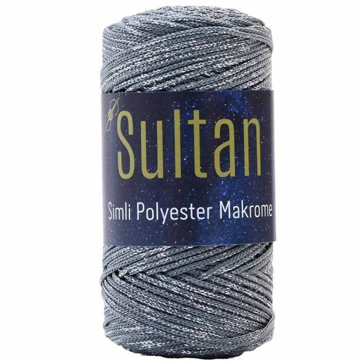 Sultan Simli Polyester Makrome NO:3 ( 100 Gram ) 1064 Açık Gri - 1
