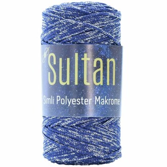 Sultan Simli Polyester Makrome NO:3 ( 100 Gram ) 1262 Lacivert - Sultan