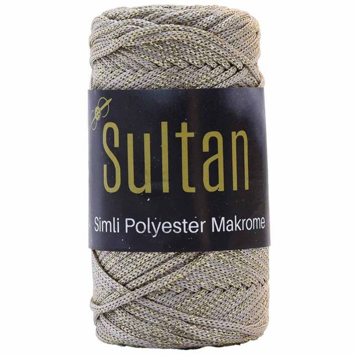 Sultan Simli Polyester Makrome NO:3 ( 100 Gram ) 2030 Bej - 1