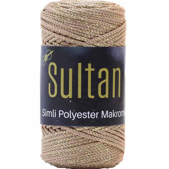 Sultan Simli Polyester Makrome NO:3 ( 100 Gram ) 2031 Bej - 1