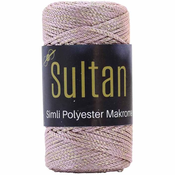 Sultan Simli Polyester Makrome NO:3 ( 100 Gram ) 2070 Pudra - 1