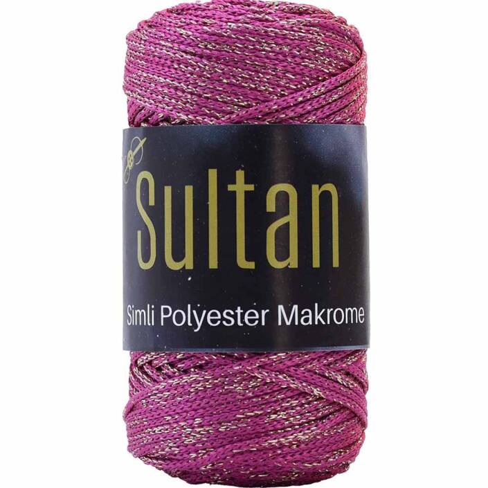 Sultan Simli Polyester Makrome NO:3 ( 100 Gram ) 2080 Fuşya - 1