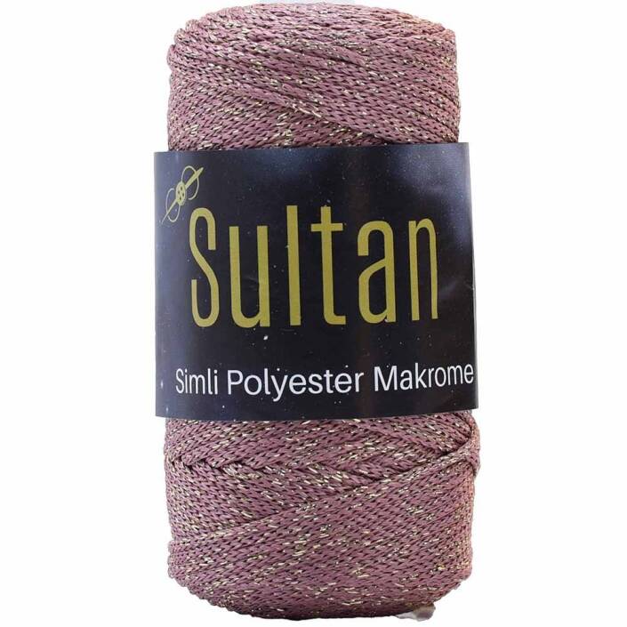 Sultan Simli Polyester Makrome NO:3 ( 100 Gram ) 2090 Pudra - 1