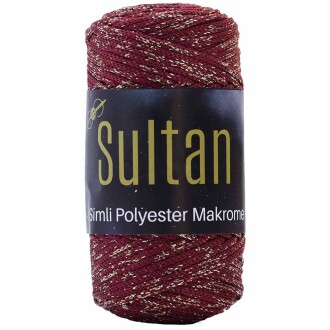Sultan Simli Polyester Makrome NO:3 ( 100 Gram ) 2110 Bordo - Sultan