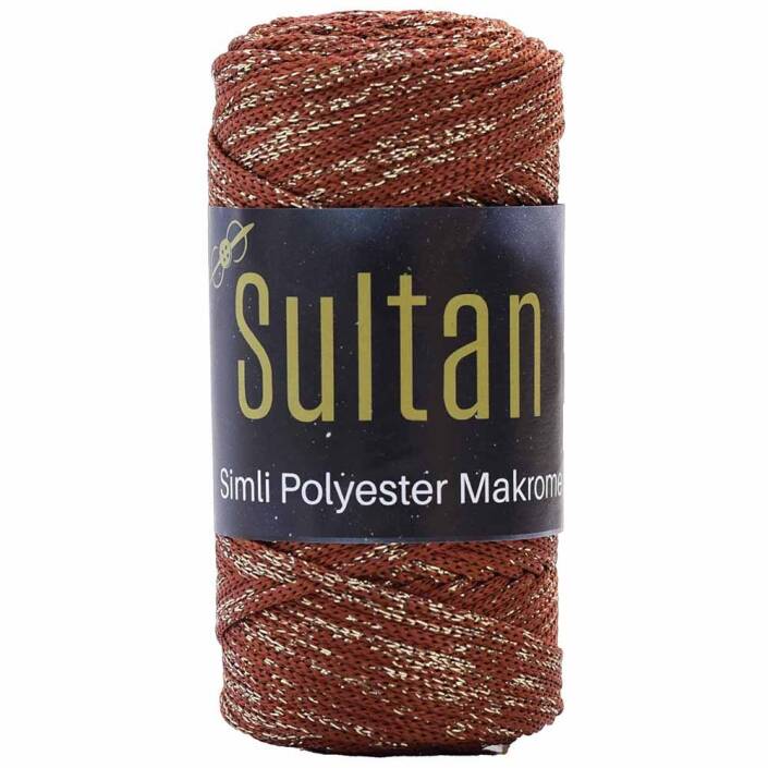 Sultan Simli Polyester Makrome NO:3 ( 100 Gram ) 2118 Kiremit - 1
