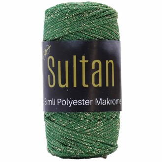 Sultan Simli Polyester Makrome NO:3 ( 100 Gram ) 2172 Yeşil - Sultan