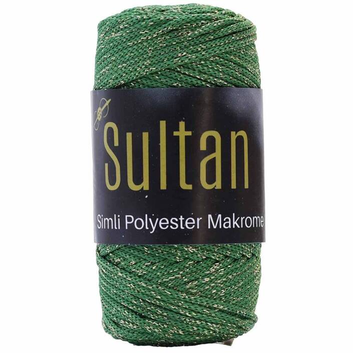 Sultan Simli Polyester Makrome NO:3 ( 100 Gram ) 2172 Yeşil - 1