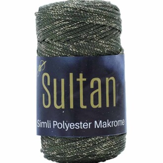 Sultan Simli Polyester Makrome NO:3 ( 100 Gram ) 2193 Haki - Sultan