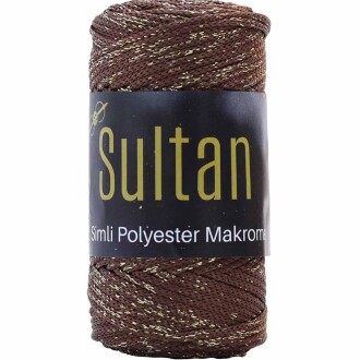 Sultan Simli Polyester Makrome NO:3 ( 100 Gram ) 2200 Kahve - Sultan