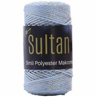 Sultan Simli Polyester Makrome NO:3 ( 100 Gram ) 2220 Açık Mavi - Sultan