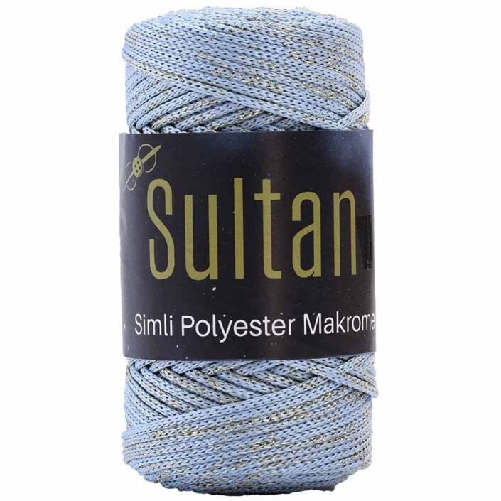 Sultan Simli Polyester Makrome NO:3 ( 100 Gram ) 2220 Açık Mavi - 1